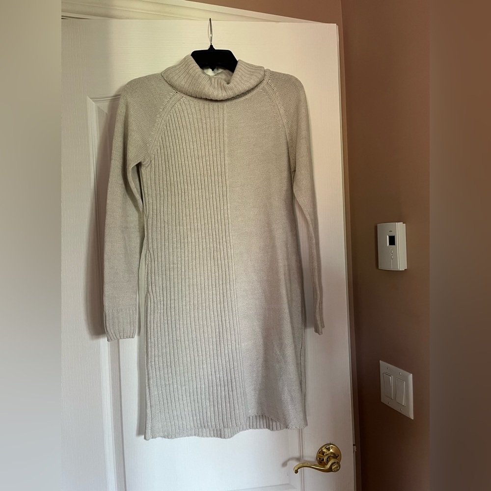 Ripe Cream Turtleneck Sweater Dress